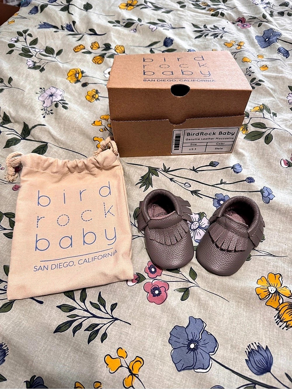 BirdRock Baby Genuine Leather Moccasins Baby US 3 Brown Leather Moccasins Like
